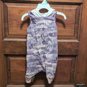 Purple Hooded Sleeveless Romper Sz 12-18 Months